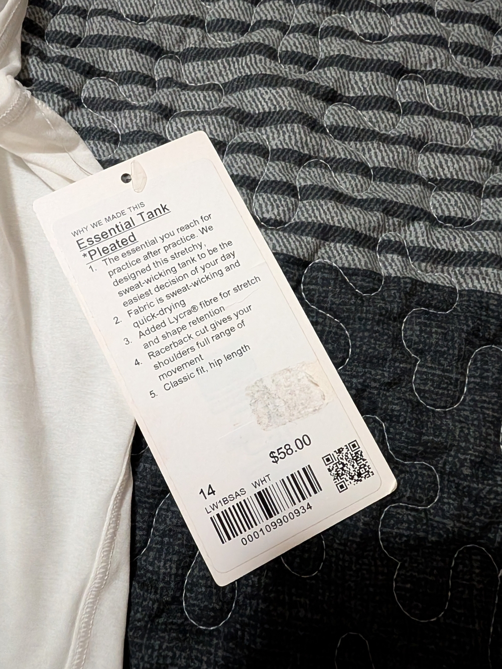Light Cream Racerback Tank Top -  Lululemon - Picture 2 of 4